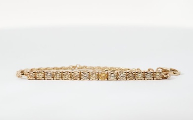 No Reserve Price - Bracelet Yellow gold Diamond (Natural)