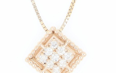 No Reserve Price - Necklace - 18 kt. Rose gold, NEW - 0.27 tw. Diamond (Natural)