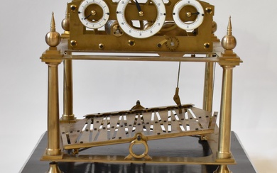 OROLOGIO-Orologio scheletrico in metallo cm. 31,8×30 h....