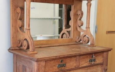Oak Sideboard with Mirror, Early 20th C.