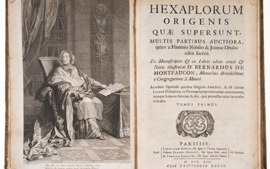 Old Testament.- Montfaucon (Bernard de, editor) Hexaplorum Origenis Quæ Supersunt, multis partibus
