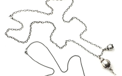 SOLD. Ole Lynggaard: Two sterling silver necklaces. L. 80 and 51 cm. (2) – Bruun...