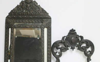 Ornate Pressed Tin Mirror & Architectural Element