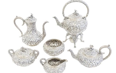 Outstanding S. Kirk & Sons Repousse Tea Set