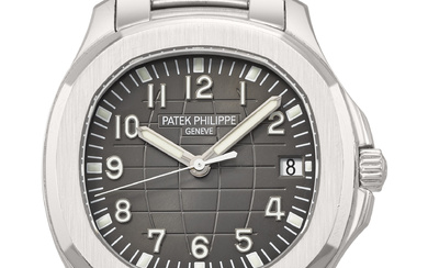 PATEK PHILIPPE. A COVETED STAINLESS STEEL AUTOMATIC WRISTWATCH WITH SWEEP...