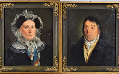 Paar Biedermeier Porträts, 1829
