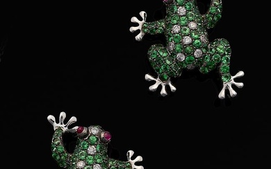 Paar dekorative Frosch-Ohrringe