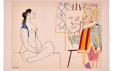 Pablo Picasso (1881-1973) after. Artist and Model, from Verve 29-30 Suite de 180 Dessins