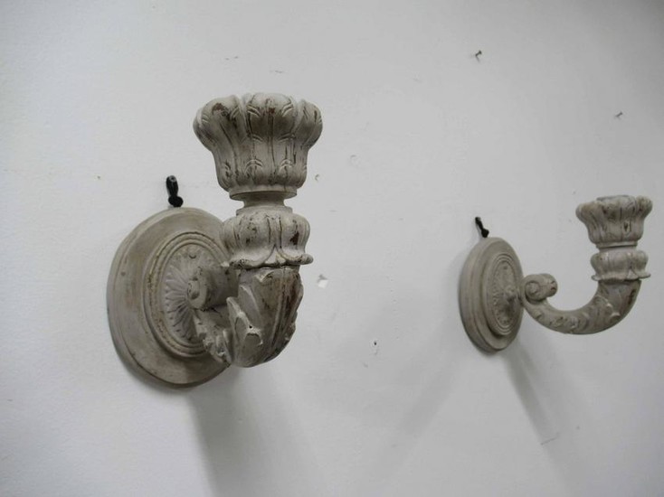 Pair of Wooden Rococo Style Wall Sconces