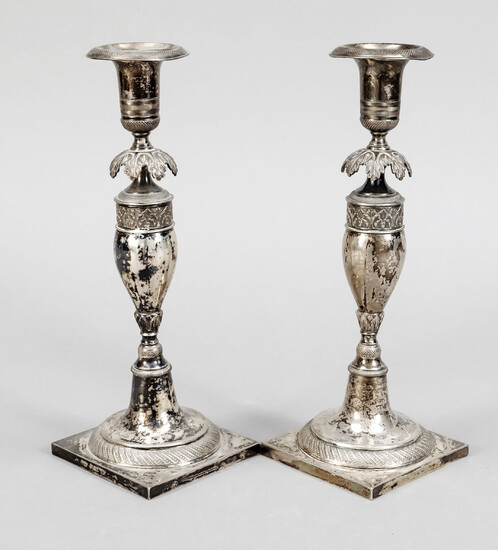 Pair of candlesticks, German, early 19th c