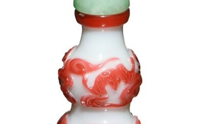 Peking Glass Hulu Shaped Snuff Bottle, 18th Century