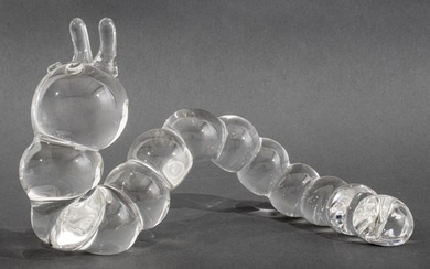 Peter Yenawine Steuben Glass Caterpillar Sculpture