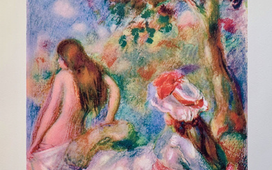 Pierre Auguste Renoir BATHING Estate Signed Small Giclee