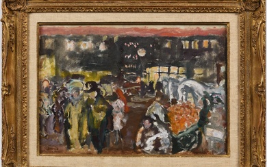Pierre BONNARD (1867-1947) Boulevard de Clichy, 1907 Huile sur toile Signée "Bonnard" en bas à...