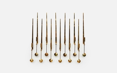Pierre Forsell Set of 12 wall-mounted 'Lampett' candle holders, model no. 1607, 1970s