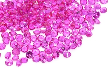 Pink Sapphire 1 MM Round Diamond Cut 250 Pieces