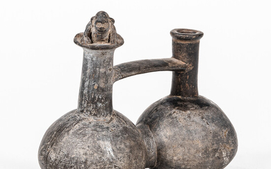 Pre-Columbian Blackware Double Vessel