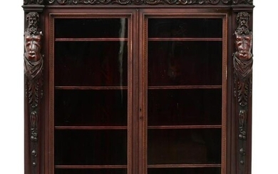 R.J. Horner & Co. Mahogany Two-Door "Atlas" Bookcase