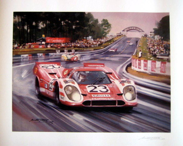Rare Giclee Porsche print - Porsche 917 #23 - Hans Herrmann/Richard Attwood Winners Le Mans - 1970