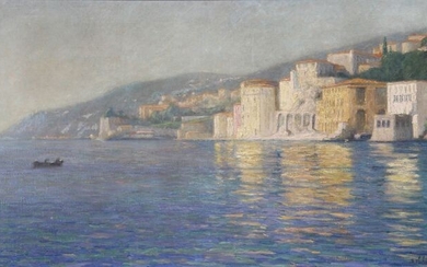 Raymond Thibesart (1874-1968) - La baie de Villefranche-sur-Mer, lumière du matin