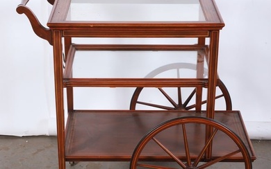 Regency style mahogany tea wagon