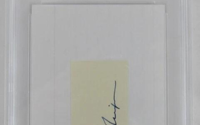 Richard Nixon Signed Cut Signature on 3x5 Index Card (PSA)