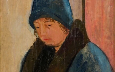 Ritratto della moglie con cappello, 1928, VIRGILIO GUIDI © (Roma, 1892 - Venezia , 1984)