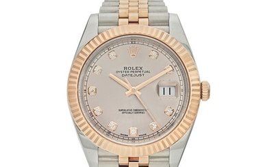 Rolex Reference 126331 Datejust | A pink gold and stainless steel automatic wristwatch with date and bracelet, Circa 2018