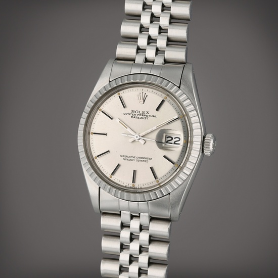 Rolex Reference 1603 Datejust | A stainless steel automatic wristwatch with date and bracelet, Circa 1960