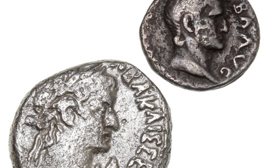 Roman Empire, Galba, 68–69 AD, Rome, Denarius, S P Q R / OB / C S, RIC 167, 2.94 g; Alexandria, Tetradrachm, RPC 5326, 12.89 g. (2)