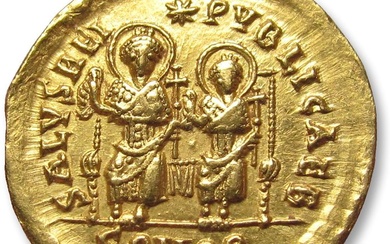 Roman Empire. Valentinian III (AD 424-455). Solidus Constantinople 2nd officina (B) circa 425-429 A.D.