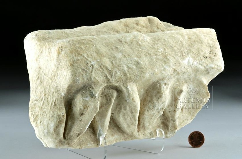 Roman Marble Relief Fragment - Leaves