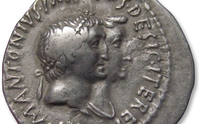 Roman Republic. Marc Antony and Octavia. Tetradrachm Ionia, Ephesus mint circa 39 B.C.