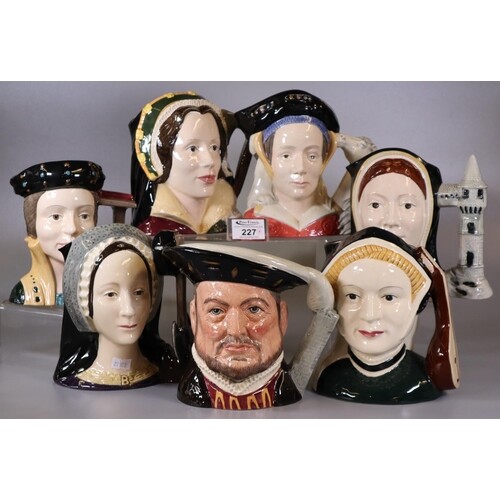 Royal Doulton 'Henry VIII' D6642 character jug with his six ...
