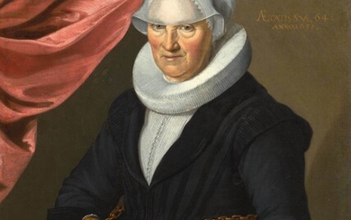 SAMUEL HOFMANN (SUCCESSEUR DU 17e SIÈCLE)(Zurich c. 1592-c. 1648 Francfort-sur-le-Main)Portrait d'une dame noble âgée de...