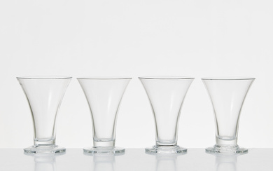 SIGNE PERSSON-MELIN. All glass, 4 pcs, clear glass.