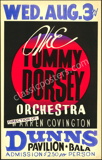 Scarce Tommy Dorsey Canadian Poster
