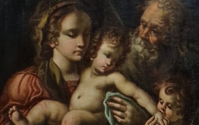 Scuola napoletana (XVIII) - Sacra famiglia con San Giovannino