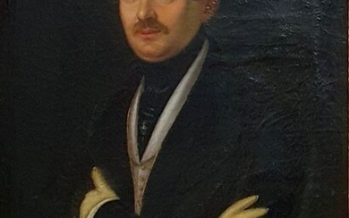 Scuolanapoletana, XIX secolo - Ritratto di ufficiale borbonico
