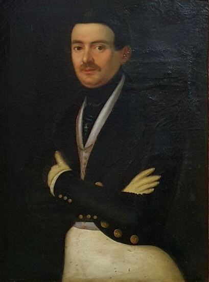 Scuolanapoletana, XIX secolo - Ritratto di ufficiale borbonico