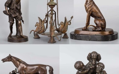 Set of bronze sculptures