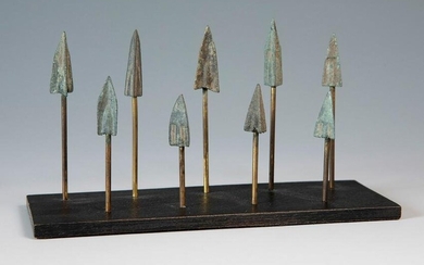 Set of nine arrowheads. Ancient Greece, V-III century