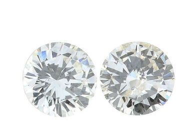 Seven brilliant-cut diamonds, total weight 1.02cts.