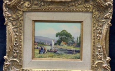 Signed Vintage Landscape Oil Painting