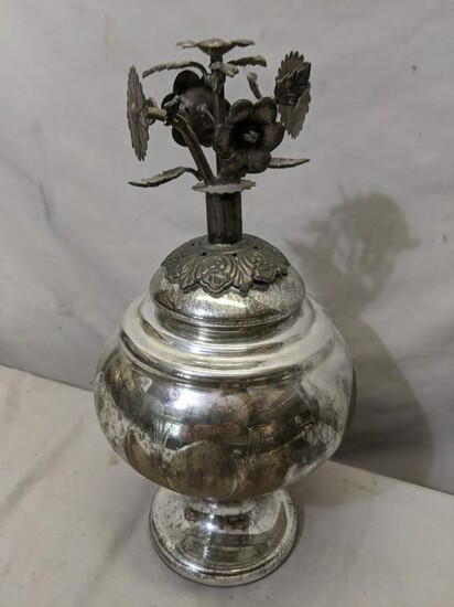 Silver in Glass Art Nouveau Covered Urn