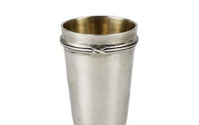 Silver vodka cup. K. Faberge. St. Petersburg 1908-1817.