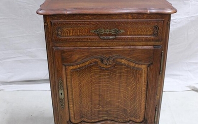 Single Door Oak Country French Cabinet