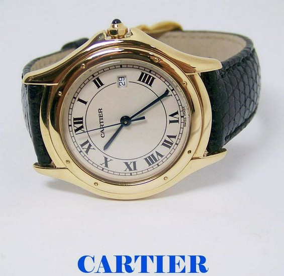 Solid 18k CARTIER COUGAR PANTHER Unisex Quartz Watch