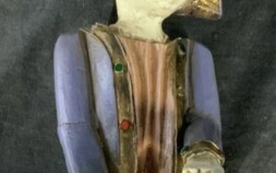 South Asian Wood Musician Figurine