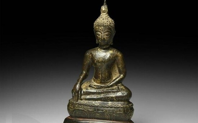 South East Asian Thai Gilt Seated Buddha